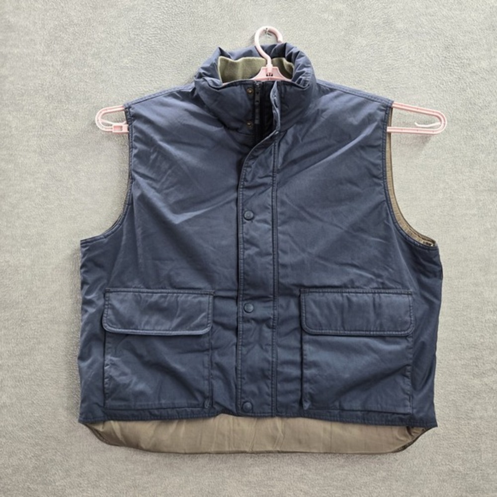 VINTAGE Cabela's Men‎ Vest XL Down Nylon Logo Puffer Outdoor Hiking Y2K